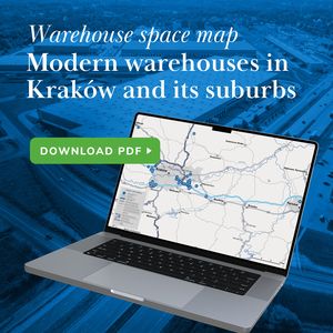 Warehouse space map - Modern warehouses in Kraków and its suburbs